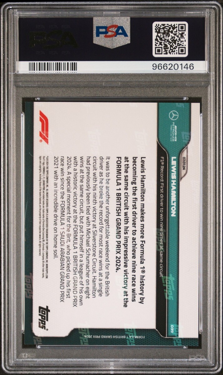 2024 Topps Now Formula 1 39 Lewis Hamilton 9 Wins at