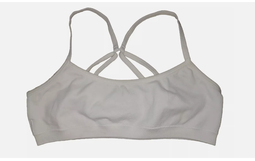 💥 Girl's 6 L Seamless Bra Lot New HANES Blue, White, Gray & Pink Dot Large NWT - Picture 9 of 11