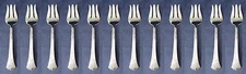 SET OF TWELVE - Oneida Silverplate  Flatware FLORAL QUEEN Serving Forks CANADA