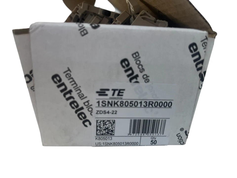 Box with 50 parts 1SNK805013R0000 ENTRELEC ZDS4-22 Pluggable Terminal Block Feed - Image 3 of 4