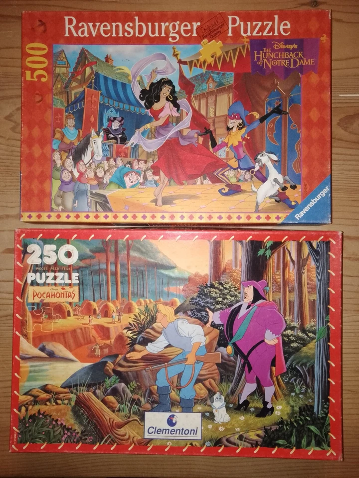 5 JIGSAW PUZZLES RAVENSBURGER/CLEMENTONI DISNEY GOBBO NOTRE DAME/  POCHAONTAS - Immagine 4 di 4