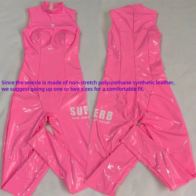 Nikki Alice Cosplay Costume Bodysuit with Ear Gloves Wig Cosplay Latex Cat suit Foto 3 de 4