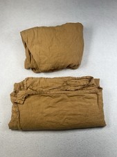 Magic Linen Sheet Set OF 2 Double / Full Fitted Flat Sheet 100 Linen Turmeric