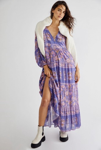 Spell & the Gypsy Collective Juniper Gown Purple Violet EUC