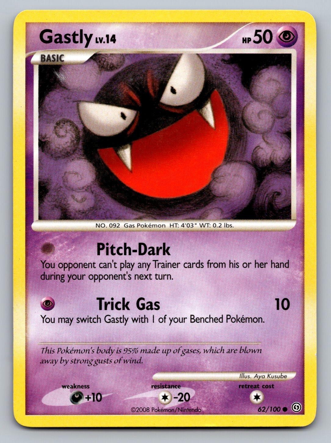 Gastly 62/100 C Stormfront Pokemon MP
