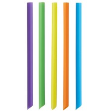 4500 Pack 7 1/2 in Neon Unwrapped Smoothie Straws Pointed Thick Drinks Milk Tea