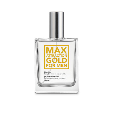 Max Attraction GOLD Pheromone Cologne for Men 1 oz Spray Aquatic Citrus