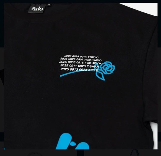 XL タイポグラフィ Tシャツ　東京 Ado 5th ポップアップスト XL タイポグラフィ Tシャツ 東京 Ado 5th ポップアップスト
