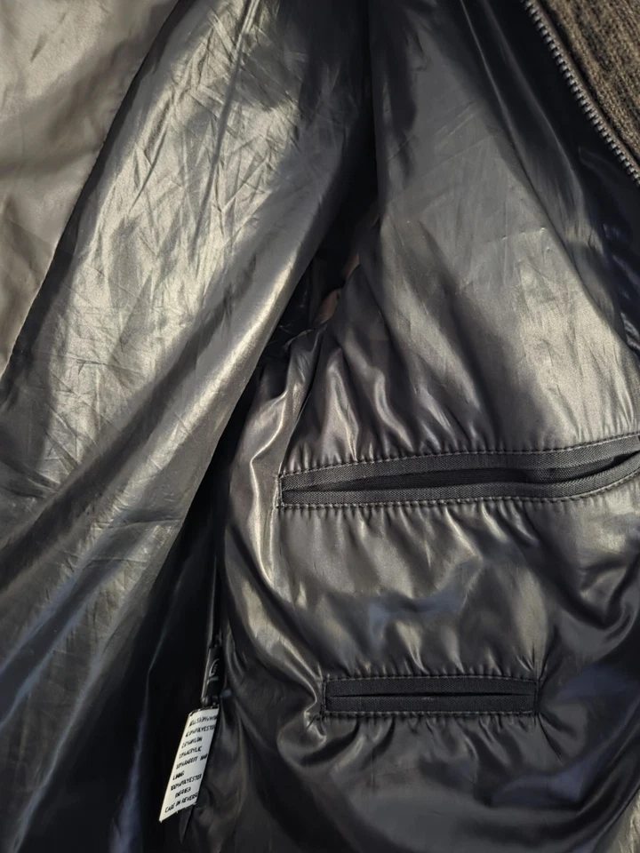 Kenneth Cole New York Men's Large (L) Brown Wool Coat w/ Mock Turtleneck - Image 3 of 4