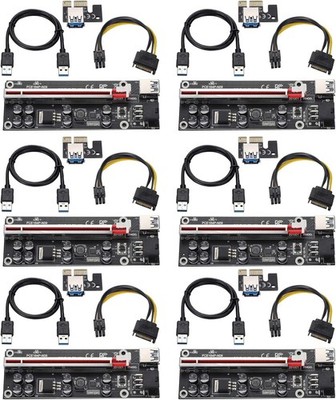 PCI-E 1X zu 16X Riser Karte 6 Stück