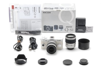 MINT IN BOX* PENTAX Q S1 Mirrorless Camera w/5-15mm 15-45mm Lens