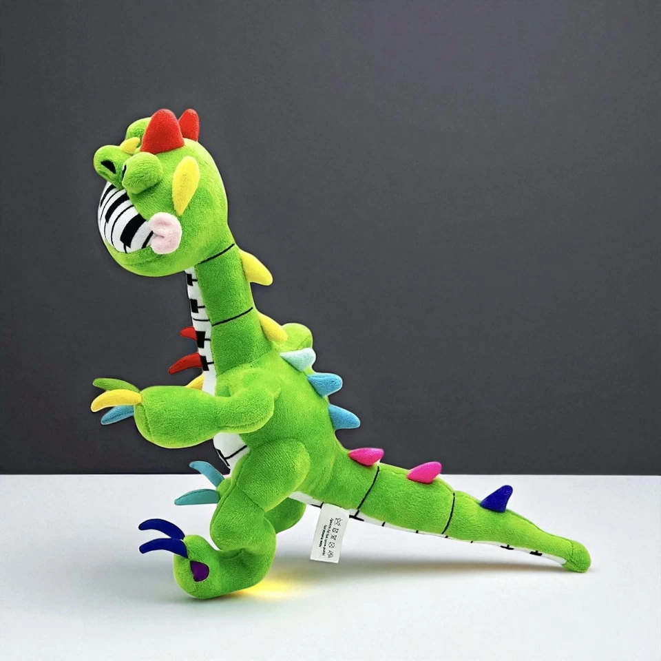 Juguete de peluche Pianosaurus de 13 pulgadas, muñeca de dinosaurio de anime, lindo regalo para fanáticos de la música Foto 4 de 4