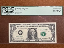 2003 A $1 dollar fr.1929 L  PCGS 68 PPQ STAR NOTE