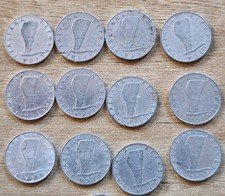 LOT OF TWO 1953-1955 R Italy 5 Lire World Coin FREE SHIPPING 100% Aluminum