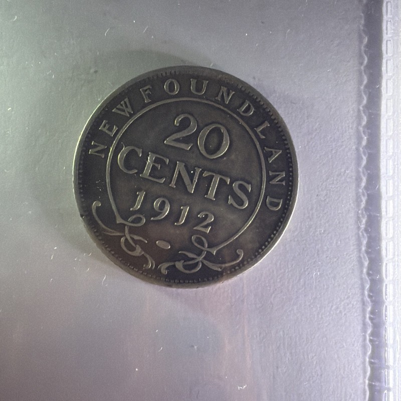 1912 Newfoundland 20 Cents World Coin .925 Silver - 26