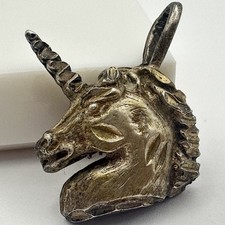 Unicorn 925 Sterling Silver 3-D Sculpted Fantasy Fairytale Pendant Charm