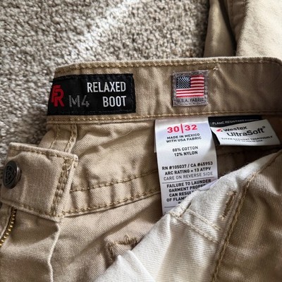 Ariat M4 Relaxed Straight Cargo Pants Tan Canvas Cotton 30/32 Pockets