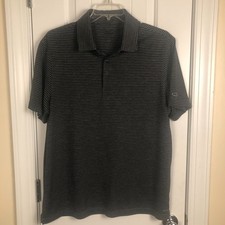 Champion Duo Dry Men Polo Shirt Size XL Black Gray Stripe Golf Tennis Athleisure