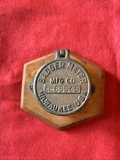 Vintage BADGER METER Mfg Milwaukee USA-Water Meter Brass metal  Cover STEAMPUNK