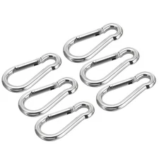 2.8 Inch Snap Hooks, 6pcs Stainless Steel Spring Snap Hook M7 Metal Snap Clips