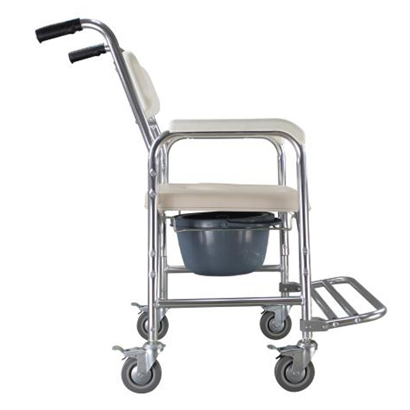 Heavy Duty Bath Commode Shower Chair Seat Wheelchair for Elderly Disable New