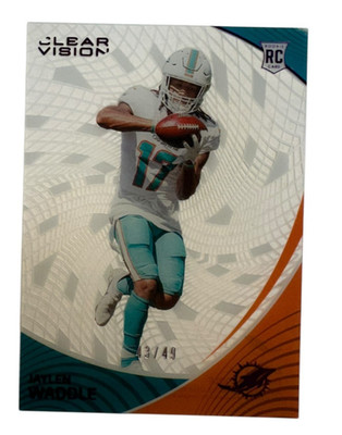 2021 Chronicles Clear Vision Rookies Purple /49 Jaylen Waddle RC SSP Dolphins