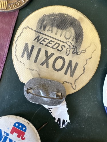 Large Lot RICHARD NIXON Ribbon PRESIDENT campaign pin pinback button political - Picture 16 of 24