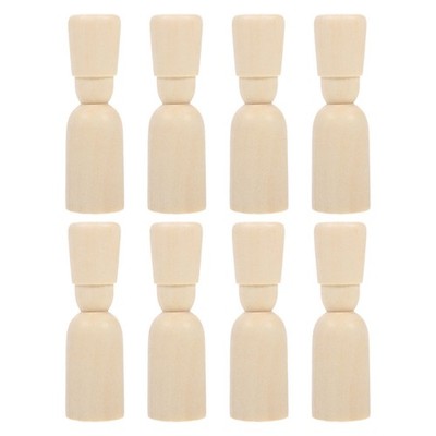  8 Pcs Holzpuppen Zum Basteln Hölzerne Peg -Leute Holzstücke Bemalen