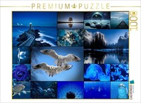Calvendo Puzzle Blue Meditation | 1000 Pieces, Finished Size 25.2 × 18.9 In (64