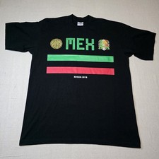 Mundial Russia 2018 Mexico World Cup Tee Shirt Mens Size 2XL Pro 5 Black Heavy 