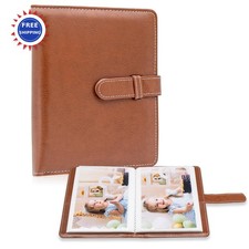 Photo Album 4x6 Photos 68 Pockets Premium Vegan Leather Cover Portable Wallet
