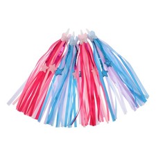 2 Pairs Bike Streamers Bike Tassels With Stars: Kids Scooter Bicycle Tricycle