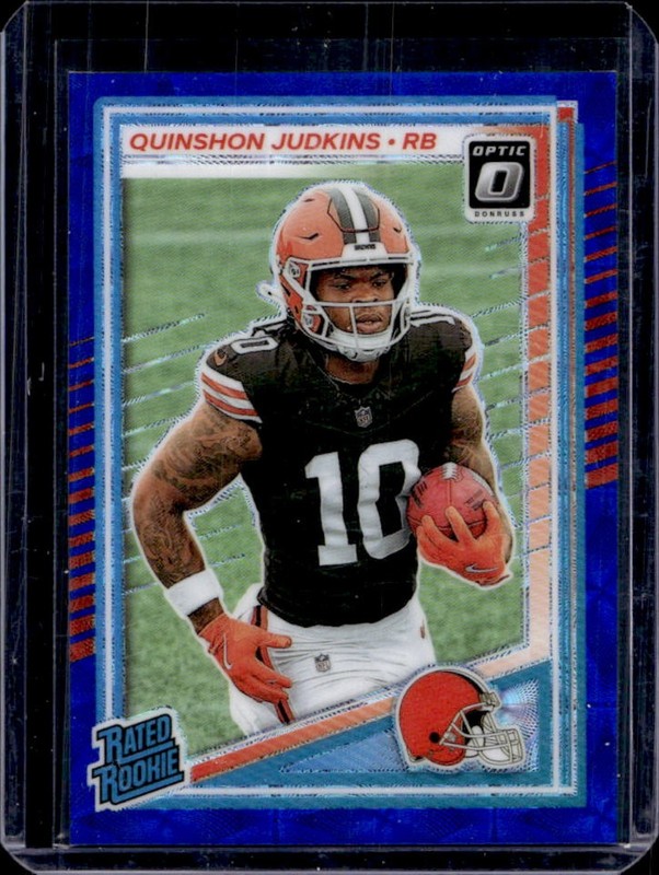 2025 Panini Donruss Optic Quinshon Judkins Rated Rookie Blue Scope Prizm #252