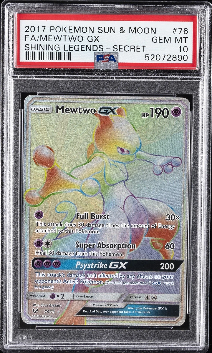 Mewtwo Pokémon TCG Professional Sports Authenticator (PSA) Shining