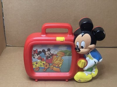 Vintage Disney Mickey Mouse Toy TV Moving Picture Viewer Suitcase Style Works?