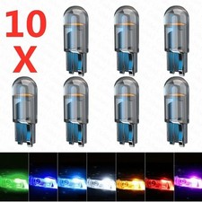 10x T10 LED Vehicle Light Bulbs 6000K COB Glass Auto License Plate Dome DRL