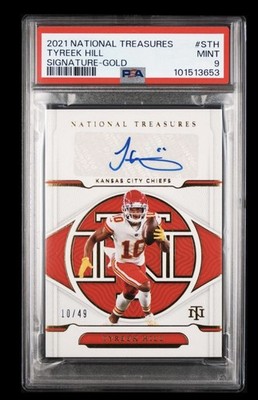 2021 Panini National Treasures - Signatures Tyreek Hill #S-TH /99 (AU)