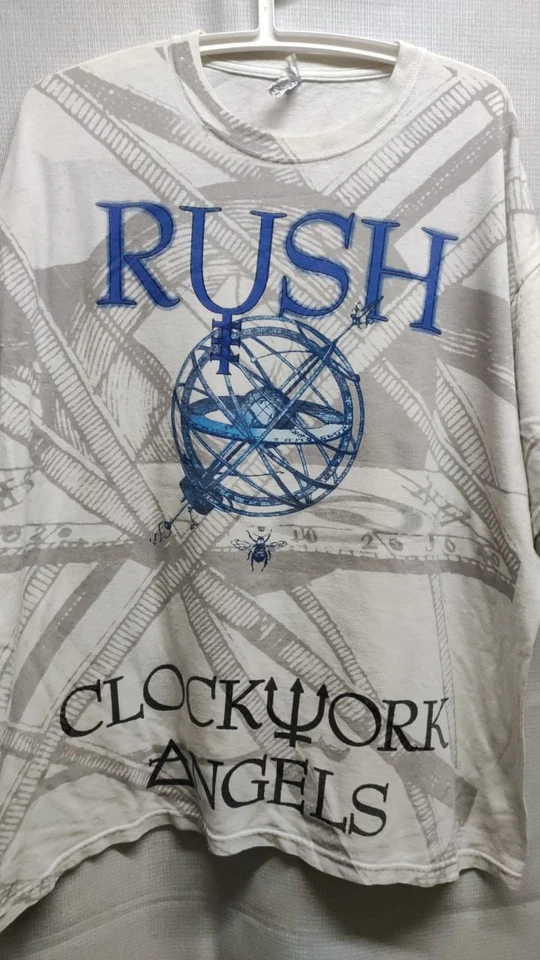 RUSH Clockwork Angels Promo All Over Print White Concert T Shirt 2012 size XL - Image 2 of 4