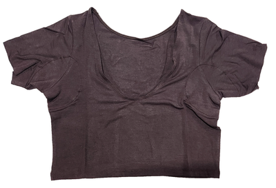 #ad #ad Numi The Crop Top Size L Truffle Sweat Wicking Layering Shirt $34.99