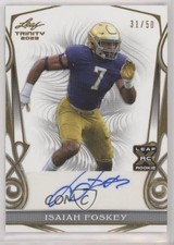 2023 Leaf Trinity White Gold /50 Isaiah Foskey #BA-IF1 Auto 6q5