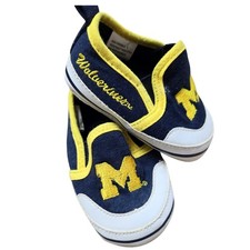 Michigan Wolverines Baby Prewalker Shoes Size 2 Infant Navy Maize NCAA U of M
