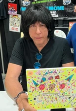 Marky Ramone Original Artwork Painted Art Signed 2023 8 By 10 Canvas The Ramones