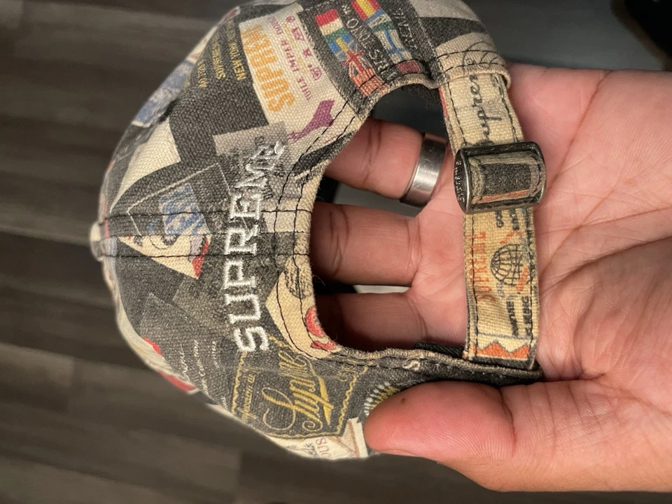 Gorra de papá Supreme con estampado de 6 paneles con logotipo bordado - USADA, correa trasera Foto 3 de 4