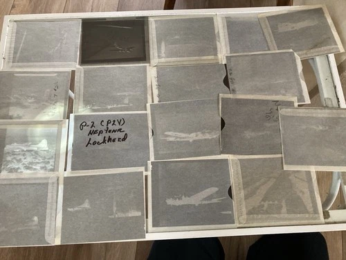 (18) WW2 WWII 4”x5” Negatives Of military Planes Flying