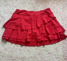 Jofit Dahlia Ace Red Tiered Athletic Mini Skirt Skort Sz Med Jofit Dahlia Ace Red Tiered Athletic Mini Skirt Skort Sz Med - Image 1