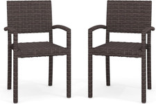 Outdoor Resin Wicker Stacking Patio Armchair — listing 5
