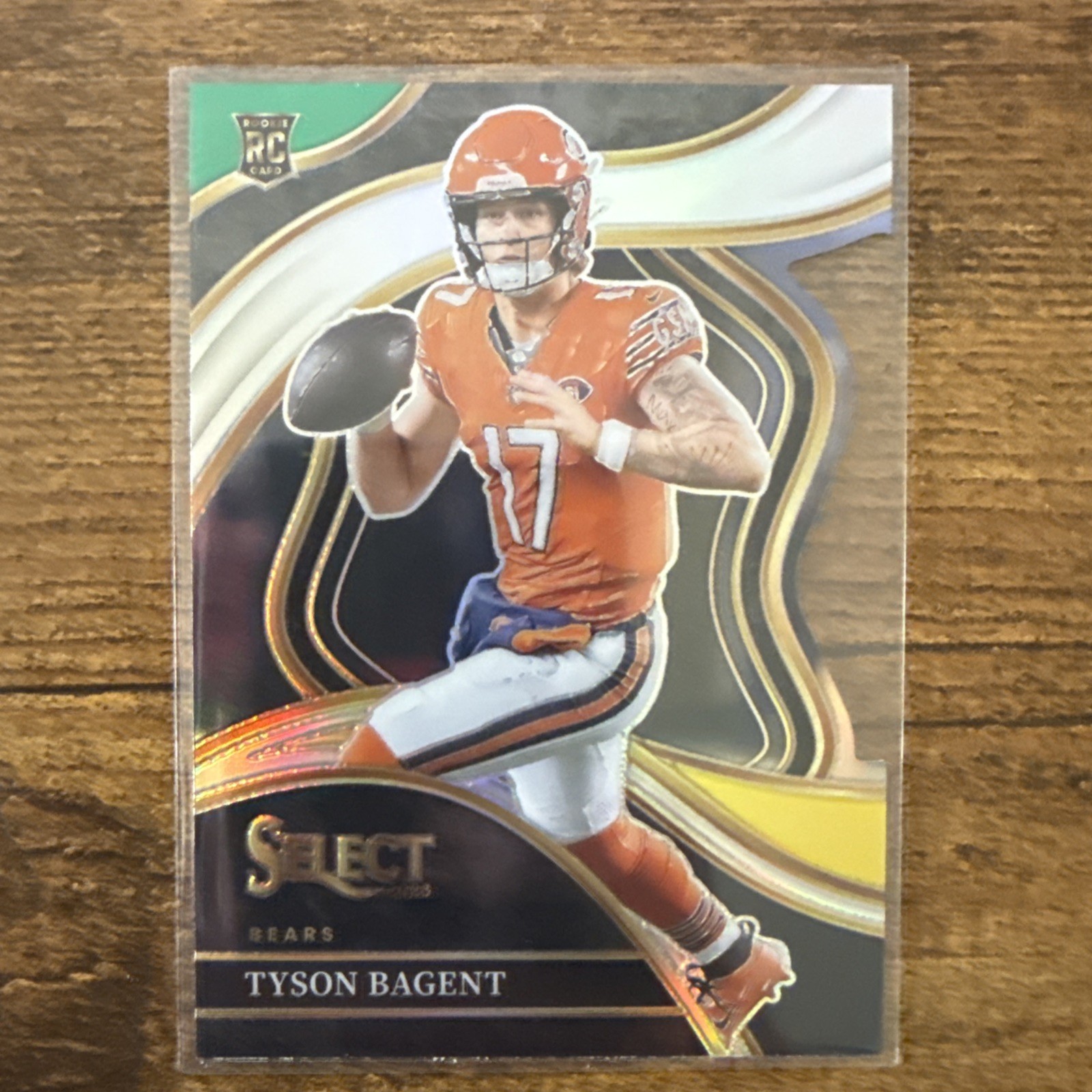 2023 Panini Select Club Level Tyson Bagent #208 Green Yellow Prizm Die-Cut (RC)