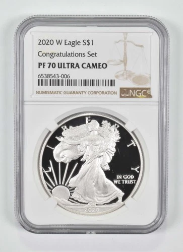 2020-W American Silver Eagle Congratulations Set PF70 NGC Brown Label *4732