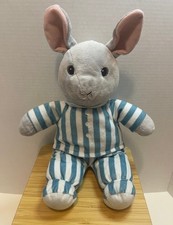 Kohl's Cares Good Night Moon Bunny Plush Blue Striped Pajamas 12 inch