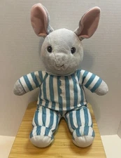 Kohl's Cares Good Night Moon Bunny Plush Blue Striped Pajamas 12 inch